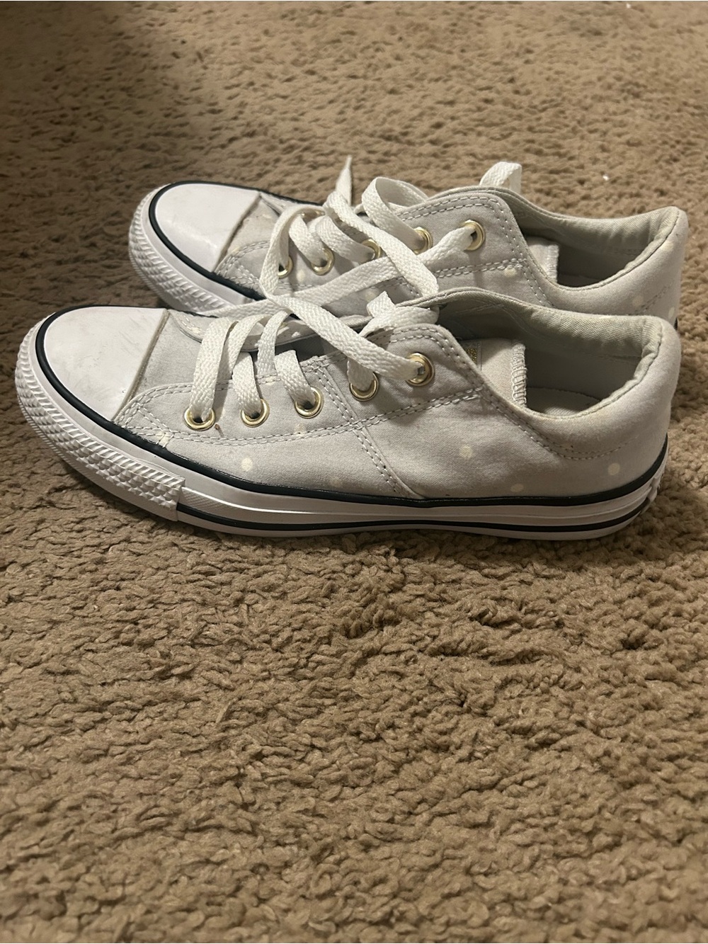 Gray Polka Dot Converse - Picture 2 of 4